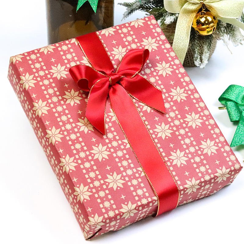 Personalized custom logo pre-tied satin ribbon bows with stretch loop rlbbons for gift box packing