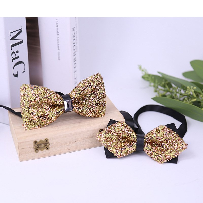 High Quality New Diamond Colorful Rhinestone Crystal Collar men Bow ties for men accessories