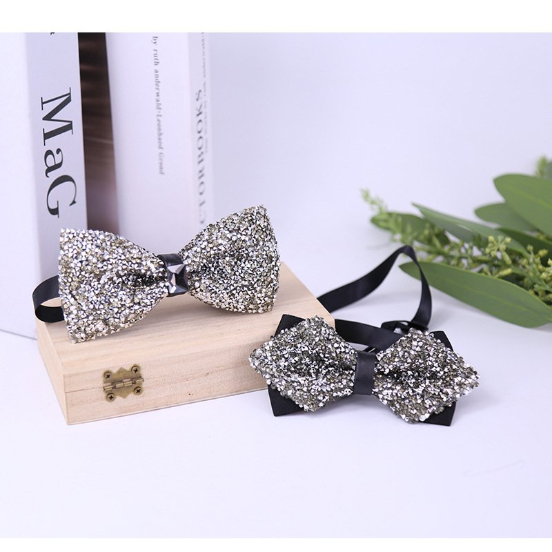 High Quality New Diamond Colorful Rhinestone Crystal Collar men Bow ties for men accessories