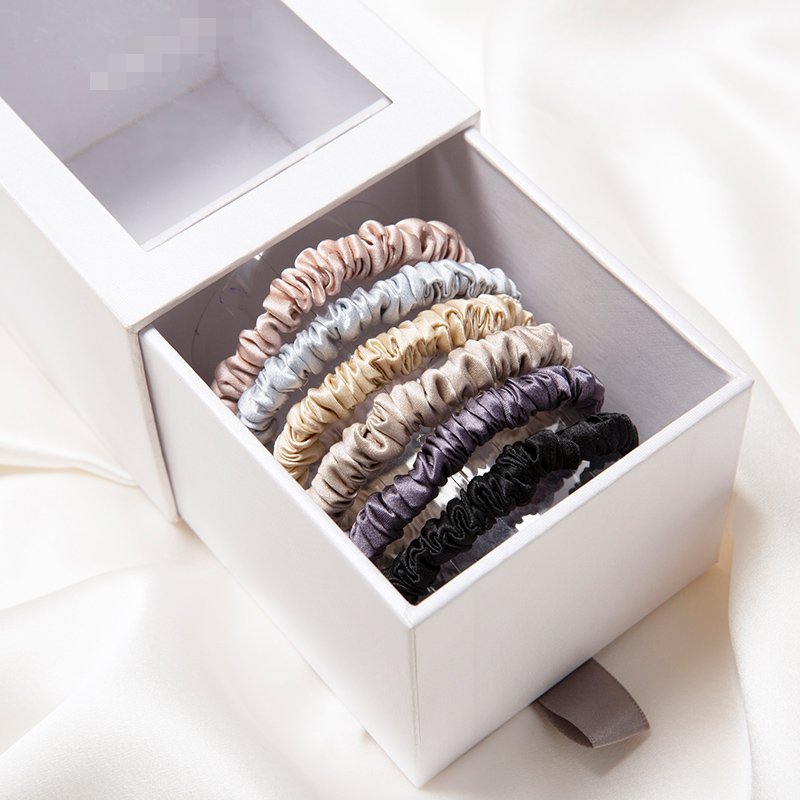 100% Mulberry Silk Small Size Scrunchies Colourful Silk Scrunchies