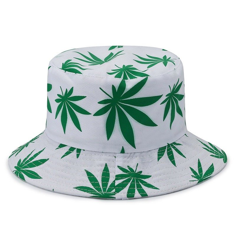 Cheap Unisex Maple Leaf Printed Reversible Fisherman Caps Logo Custom Printed Bucket Hats Tie Dye Printed Fisherman Hat