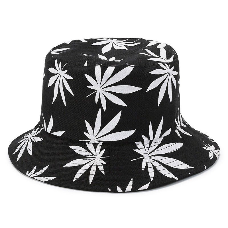 Cheap Unisex Maple Leaf Printed Reversible Fisherman Caps Logo Custom Printed Bucket Hats Tie Dye Printed Fisherman Hat