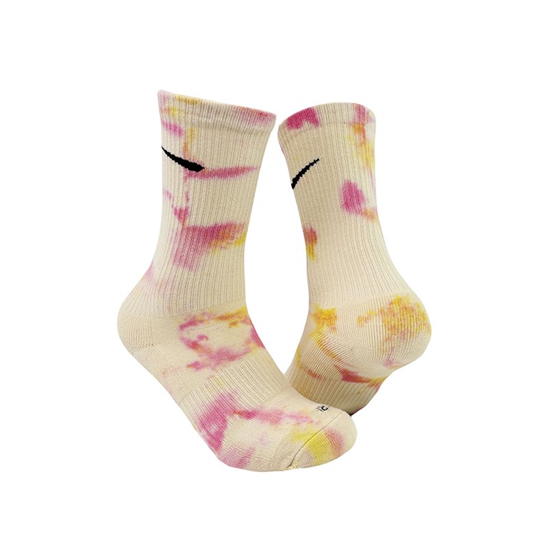 High Quality Novelty Fashion Colorful Cool Skateboard Unisex Tie Dye Crew Socks Comfortable Breathable Mid Tube Cotton Socks