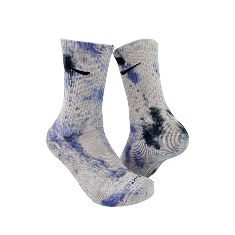 High Quality Novelty Fashion Colorful Cool Skateboard Unisex Tie Dye Crew Socks Comfortable Breathable Mid Tube Cotton Socks