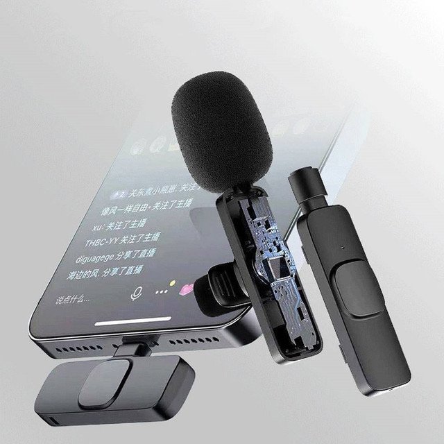 Wireless Microphone Wireless Lapel Microphone Portable Video Recording For Android IOSRecoroding Lavalier Tie Set