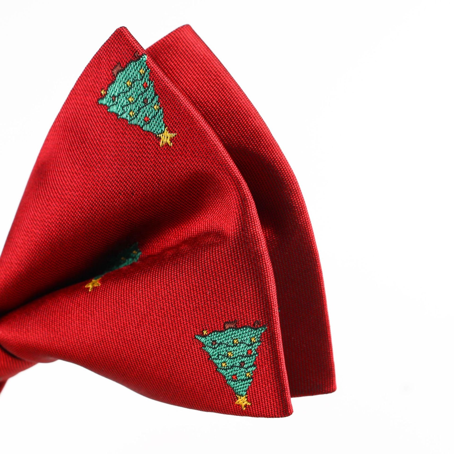 The professional and leading manufacturer low MOQ mens xmas bowtie jacquard microfiber michristmas bow tie