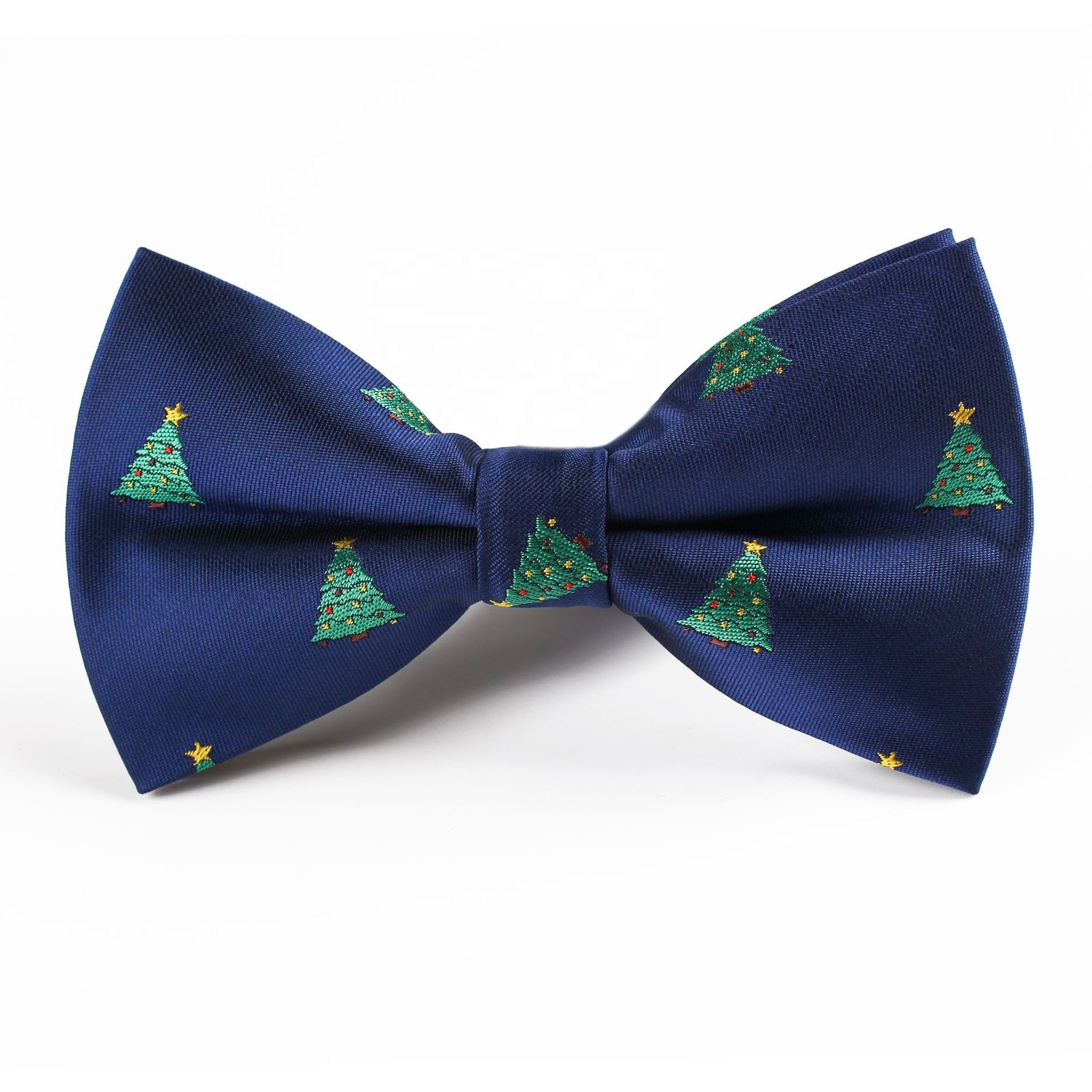 The professional and leading manufacturer low MOQ mens xmas bowtie jacquard microfiber michristmas bow tie