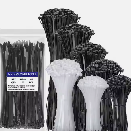 High Quality Professional Factory China Supplier Plastic Black UV Nylon 66 Cable Tie Zip Tie Wraps Sizes Manufacturer OEM ROHS