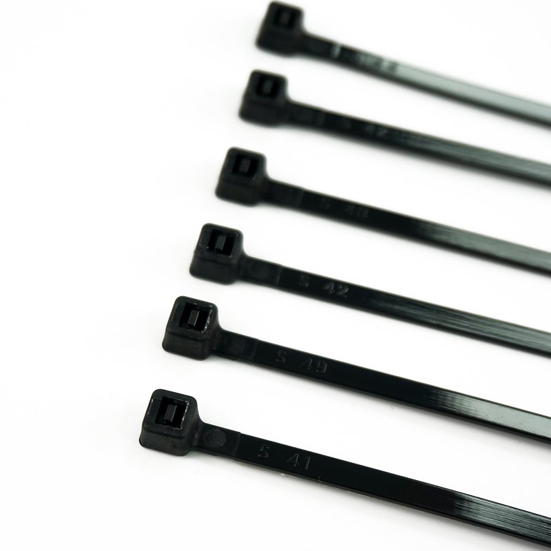 High Quality Professional Factory China Supplier Plastic Black UV Nylon 66 Cable Tie Zip Tie Wraps Sizes Manufacturer OEM ROHS