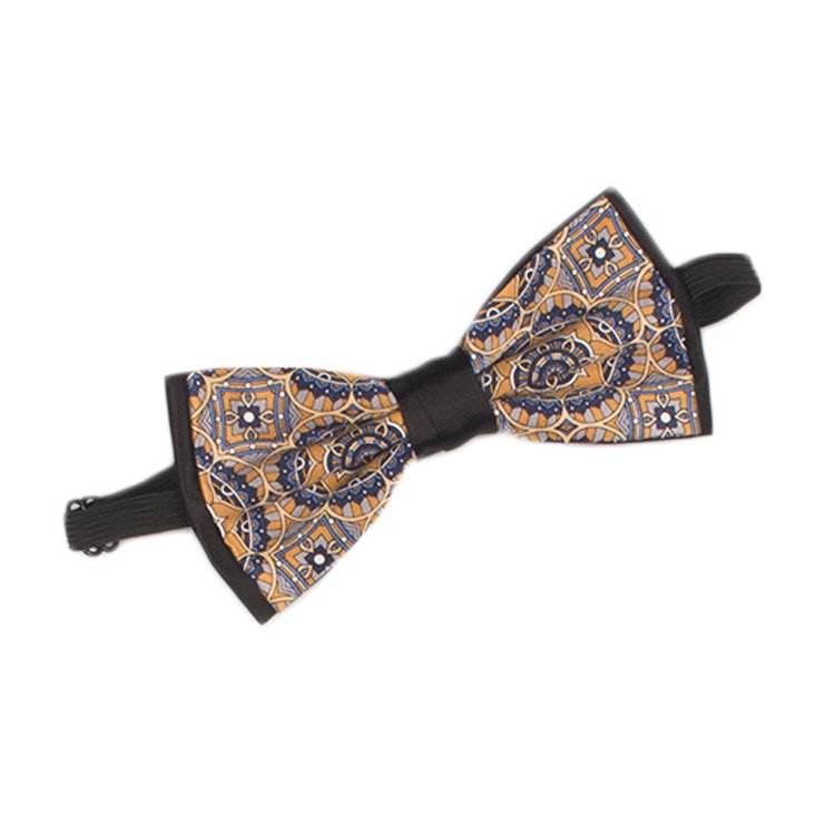 Custom Fraternity Silk Golden Stripe Private Label Selftie Silk Butterfly Bowties Logo Designer Mens Bow Ties
