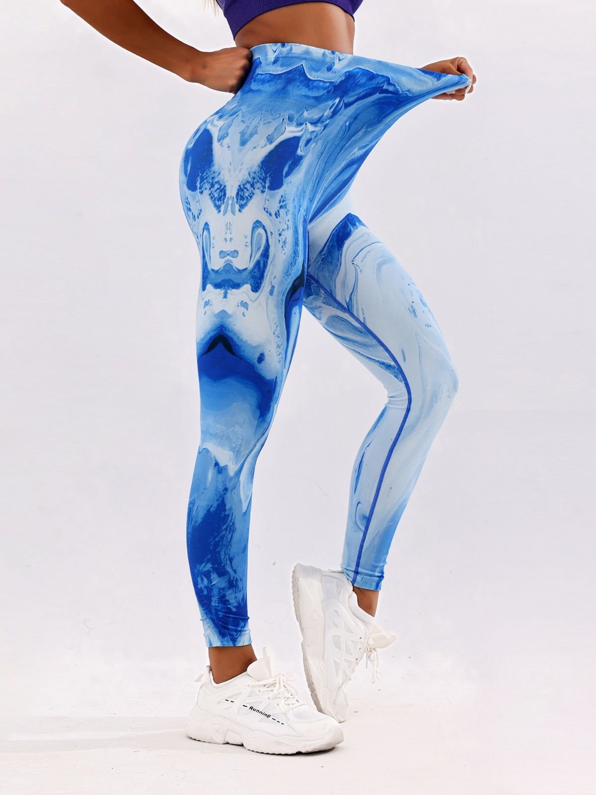 2023 Women Tie Dye Leggings High Waisted Fitness Leggings Push Up Yoga Pants Scrunch Booty Tights Sport Yoga Leggings