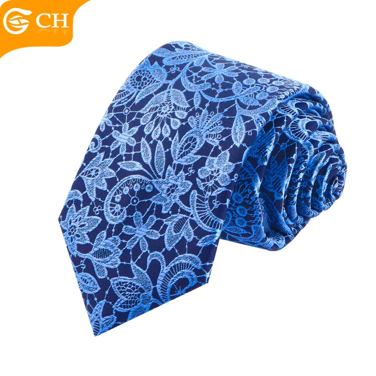 Chinese Brand Manufacturers Wholesale Gentry Blue Elegant Neckties For Men Navy Gentry Woven Custom Polyester Tie