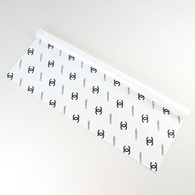 luxury brands designer logo flower wrapping paper roll waterproof plastic printing bouquet floral paper gift for packaging