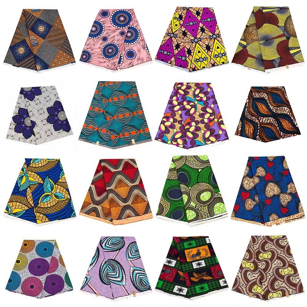 African Super quality Ankara printed wax fabric 100% cotton double side wax printed cloth fabric for dress wedding home textile