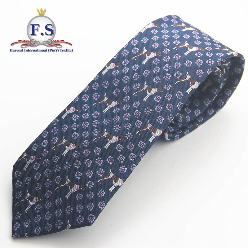 high end animal pattern silk men's necktie