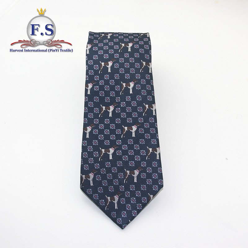 high end animal pattern silk men's necktie