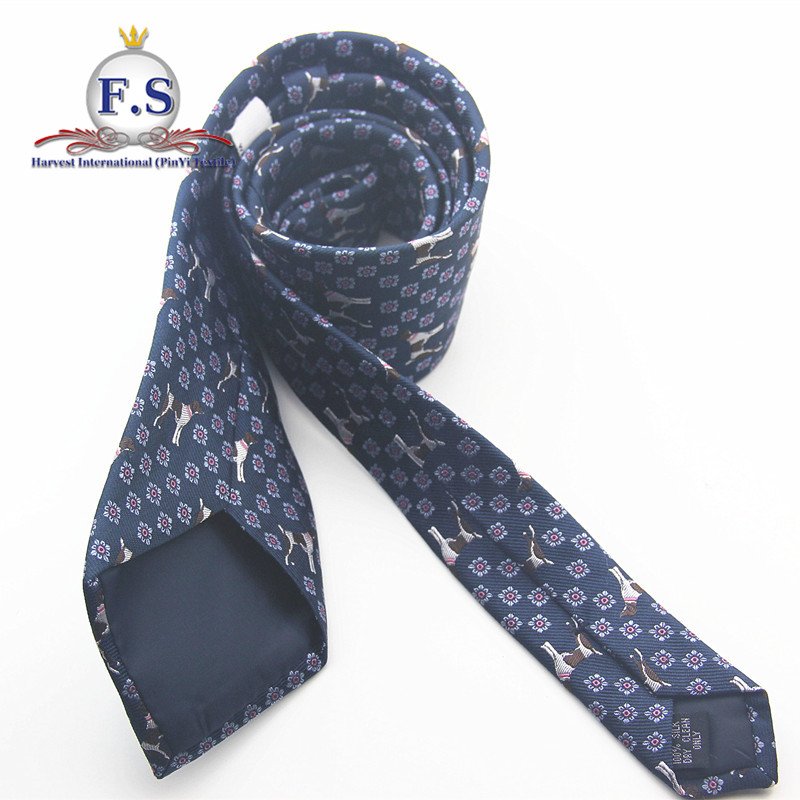 high end animal pattern silk men's necktie