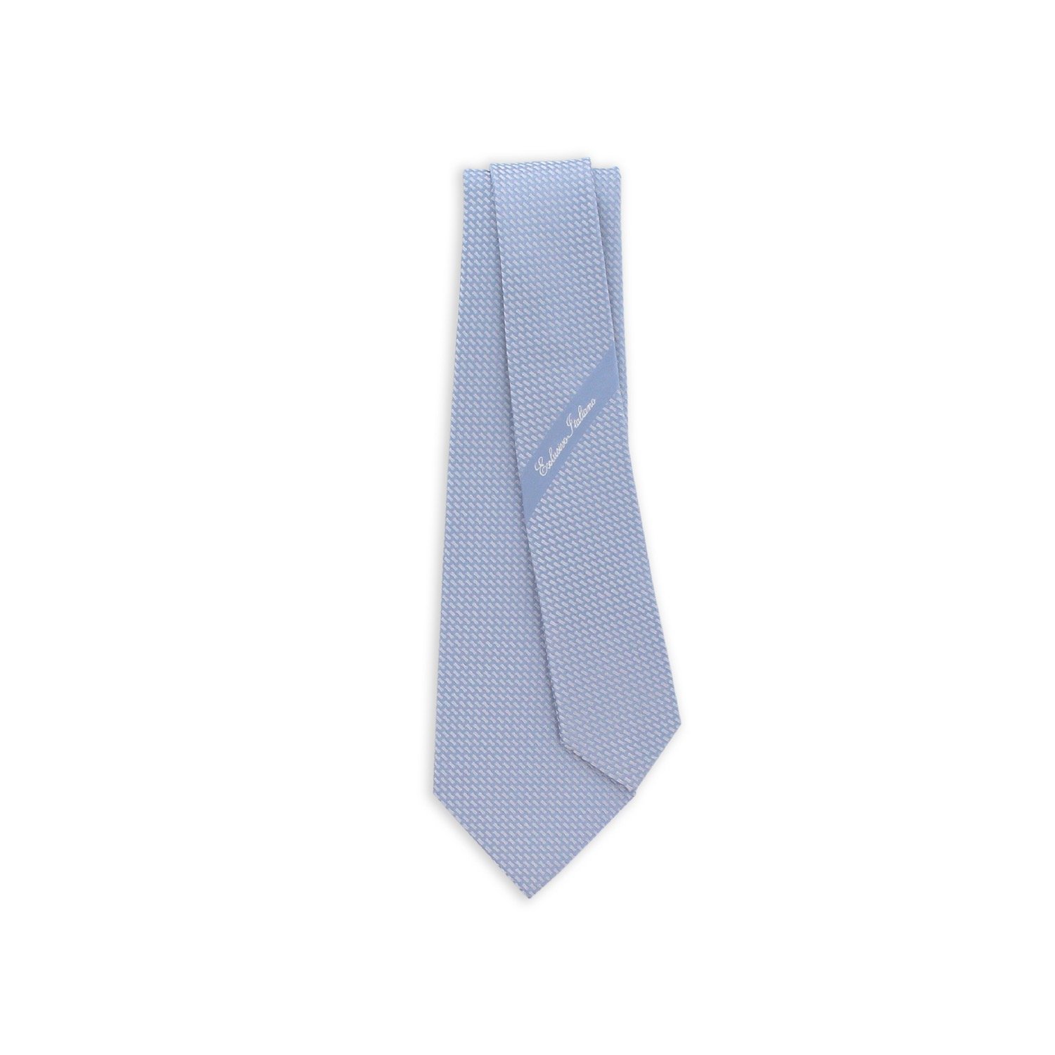 Italian Jacquard Silk Neck Tie Roma Sky Blue Best Seven-Fold Business Classic Paisley Printed Design Formal Original Italian