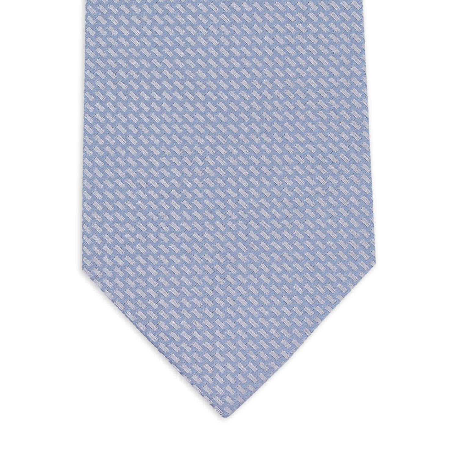 Italian Jacquard Silk Neck Tie Roma Sky Blue Best Seven-Fold Business Classic Paisley Printed Design Formal Original Italian