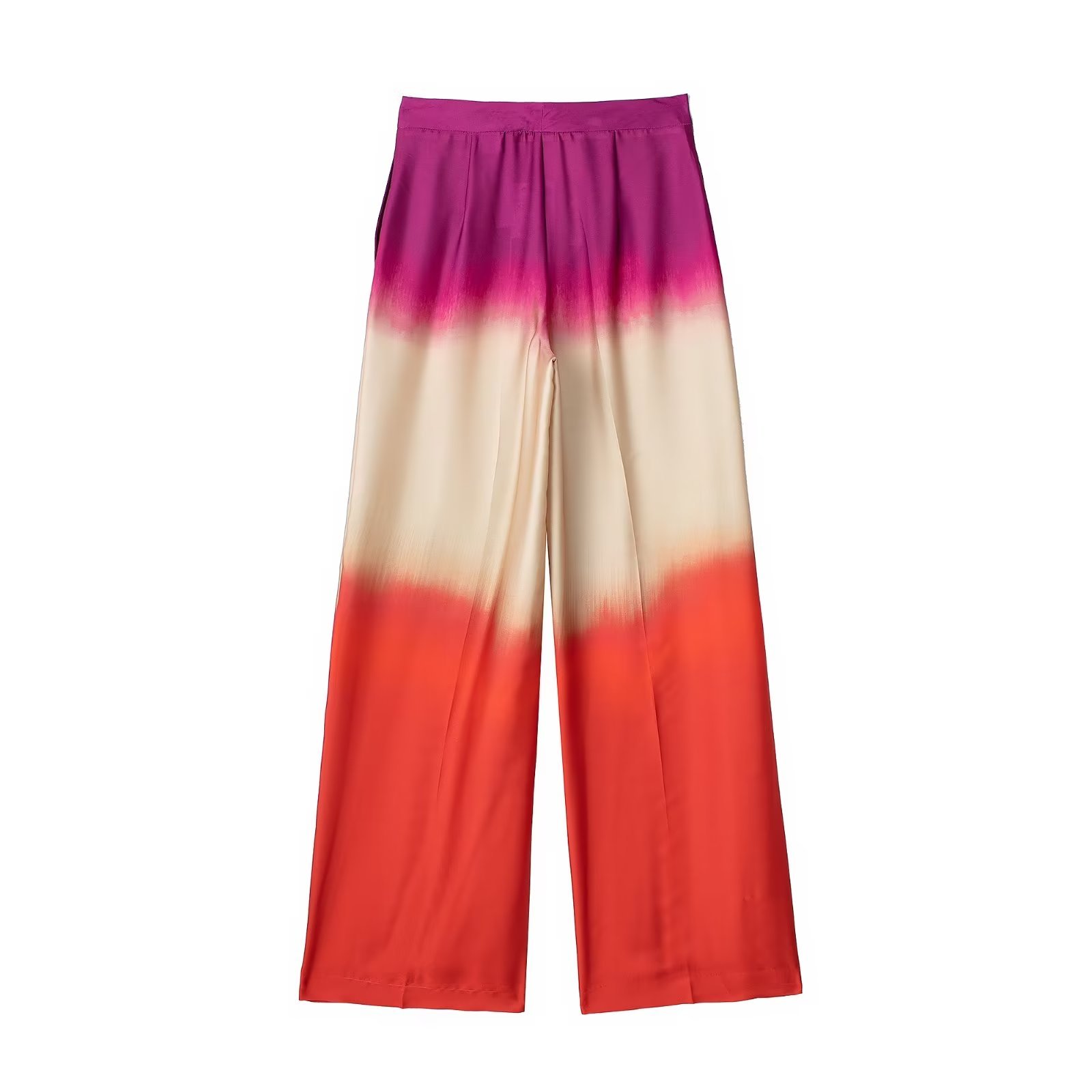 PB&ZA Women 2023 New Chic Fashion Tie-dye printing Pants Vintage High waist Female Trousers Mujer
