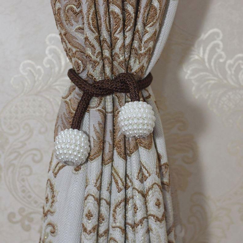 Curtain Accessories Home Decor 1x Pearl Magnetic Curtain Clip Curtain Holders Tieback Clips Hanging Ball Tie Back