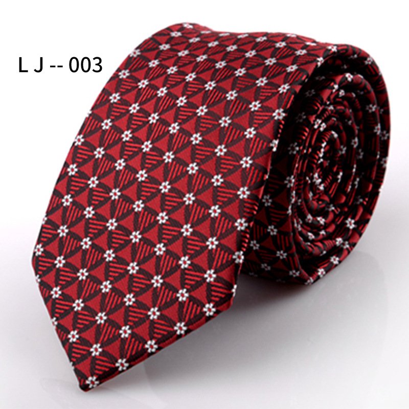 Wholesale New Trends Neck Tie Italian Black Mens Polyester Tie Strip Dot Luxury Jacquard Navy Neckties