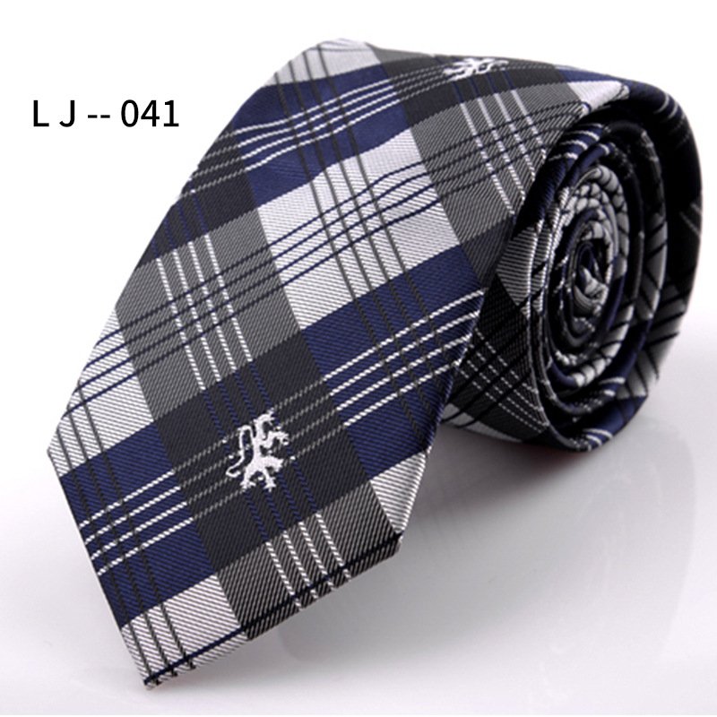 Wholesale New Trends Neck Tie Italian Black Mens Polyester Tie Strip Dot Luxury Jacquard Navy Neckties