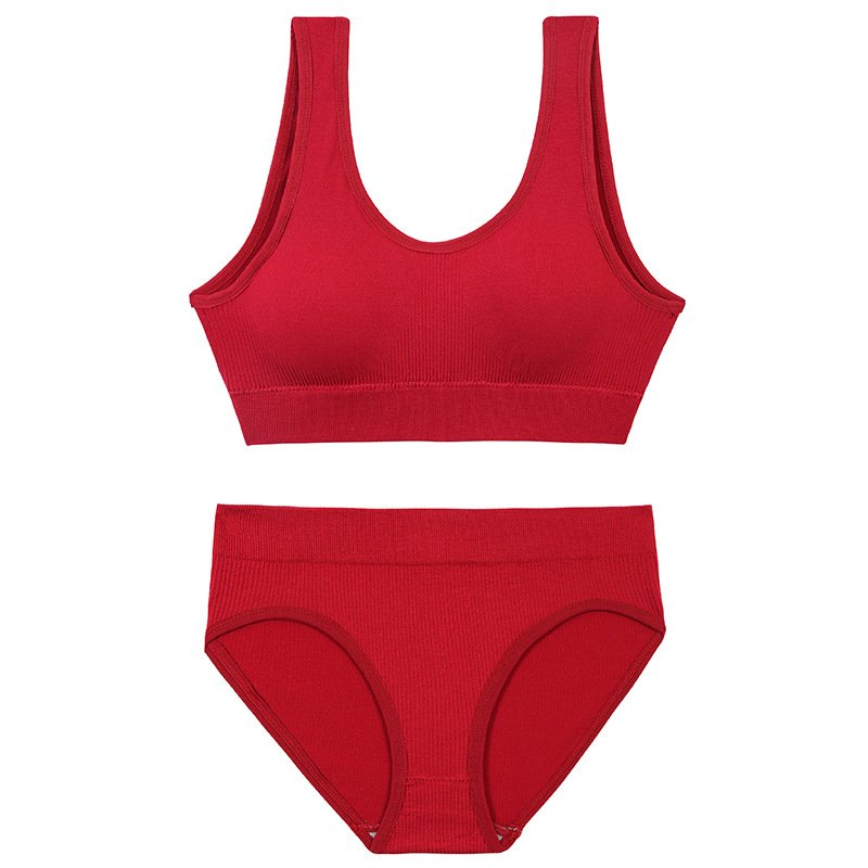 Bs008 High Quality Crop Top Fitness Padded Tie Dye Seamless Sports Bra Training Shockproof Lady Bra Set