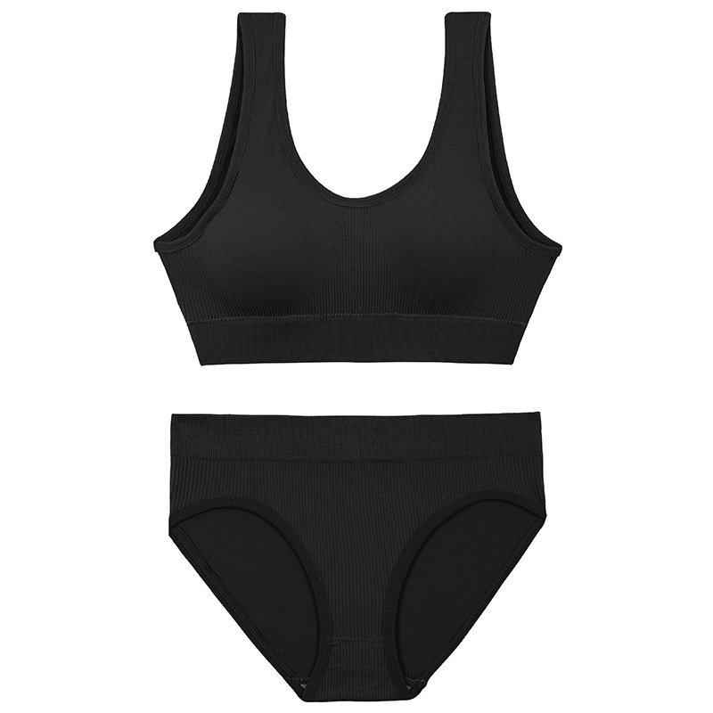 Bs008 High Quality Crop Top Fitness Padded Tie Dye Seamless Sports Bra Training Shockproof Lady Bra Set
