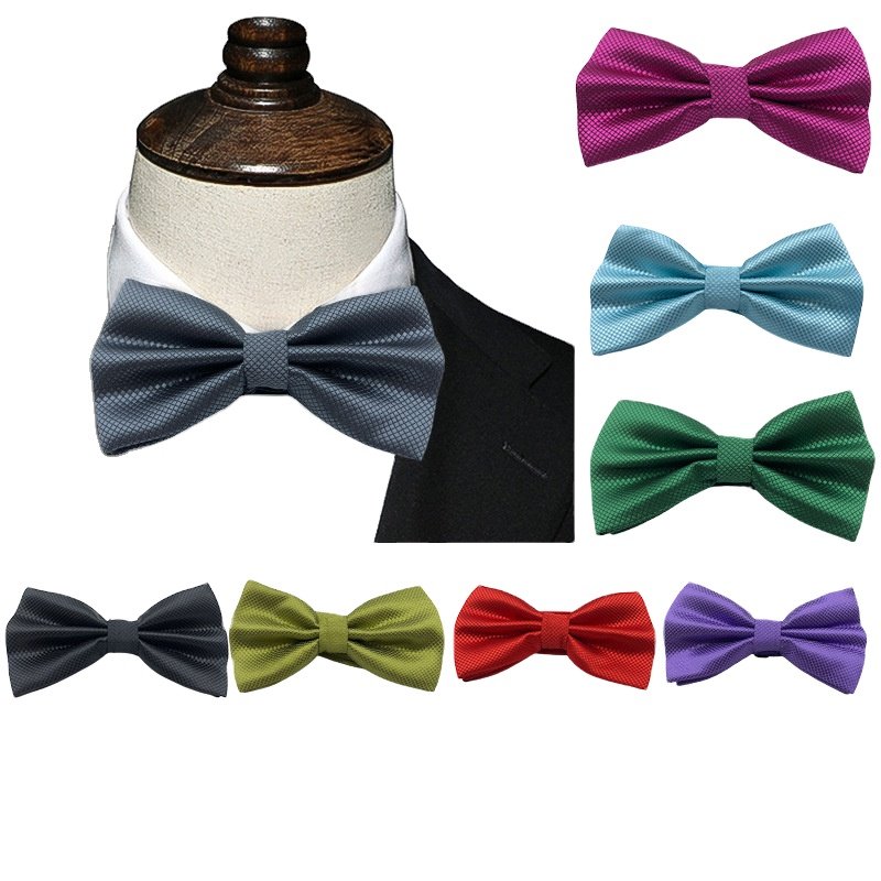 Hot Selling Fashion Pure Color Cheap Bow ties Mens Adjustable Solid Bowties Wedding Party Bow Tie For Men