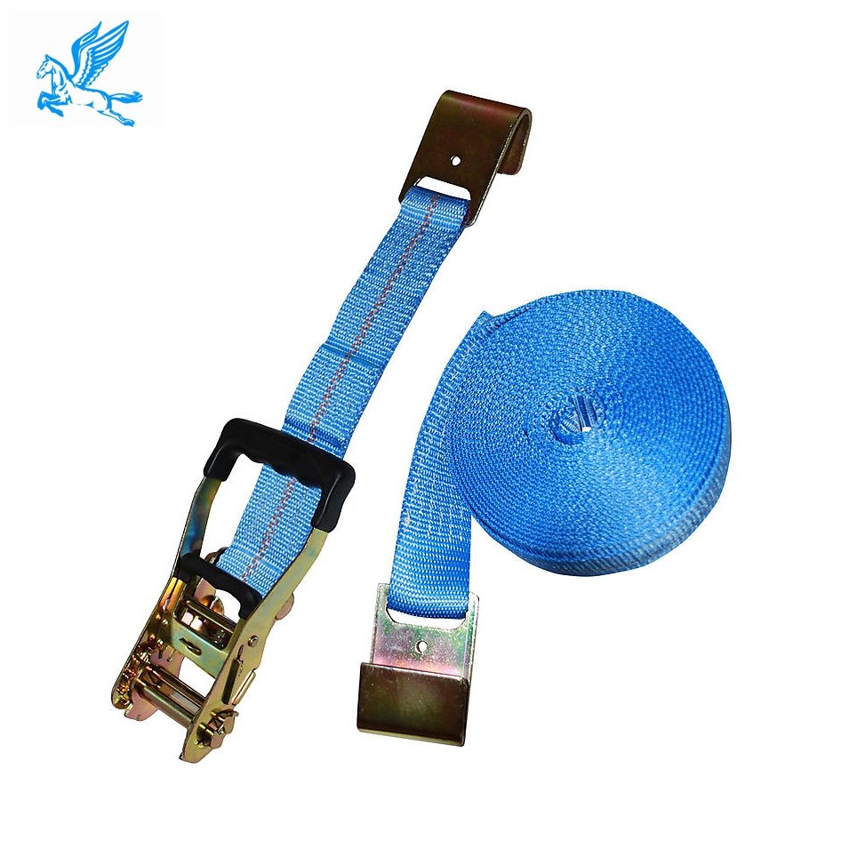 on wholesale heavy duty buckle e track auto retractable ratchet buckle tie down strap set with swan hook
