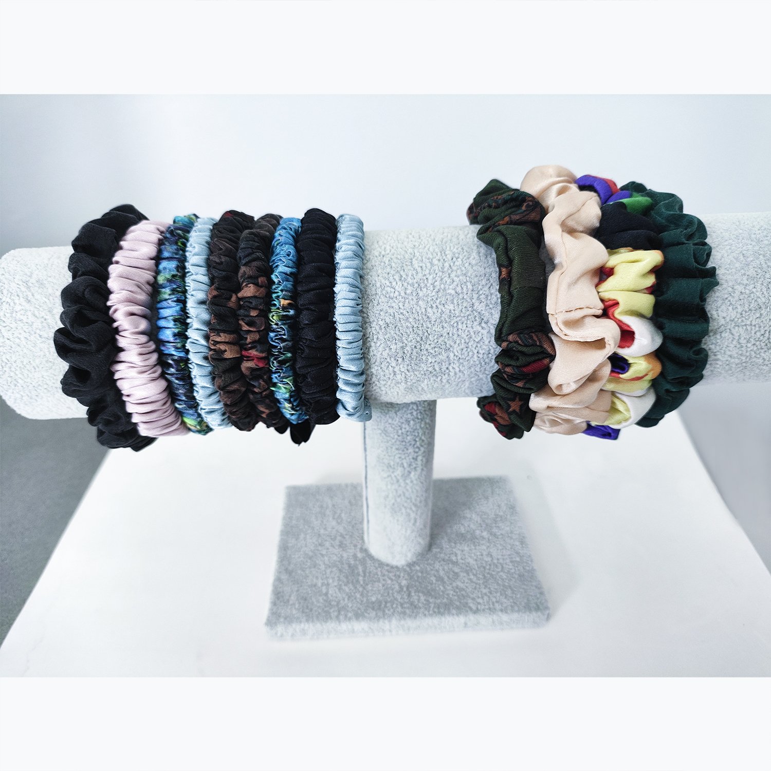 Pure Silk Charmeuse Scrunchy Regular Silk Scrunchies For Hair Scrunchies Natural Silk Medium Size Elastic Hair Bands