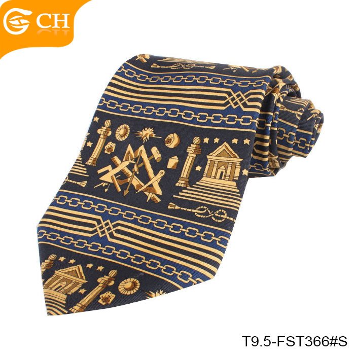 The New Design 100% Silk Fabric Custom Design Tie Masonic Necktie Tie Men for Custom