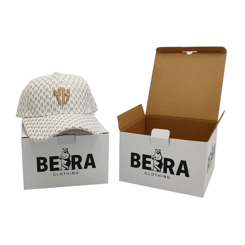 Hot Trending Custom Printing foldable Baseball Cap Packaging Box Cowboy Hat Gift Shipping Boxes Packaging Corrugated Paper Box