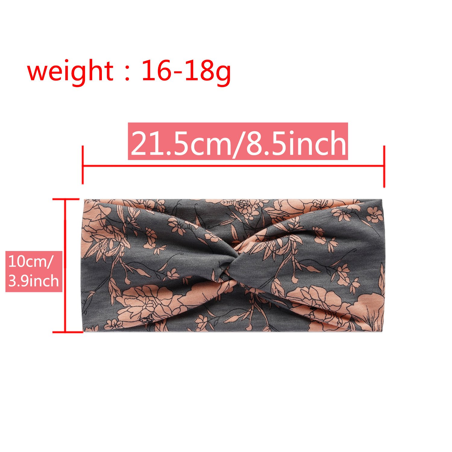 Boho Yoga Exercise Cross Twisted Knot Elastic Wide Hair Band Exercise Sports Running Women Cotton Headband