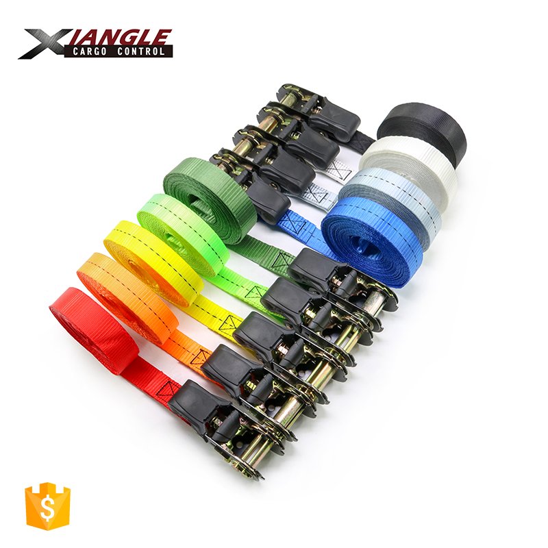 Heavy Duty 1''25mm 800kgs Cargo Transport Lashing Belt Mini Endless Ratchet Tie Down Strap with Rubber Handle