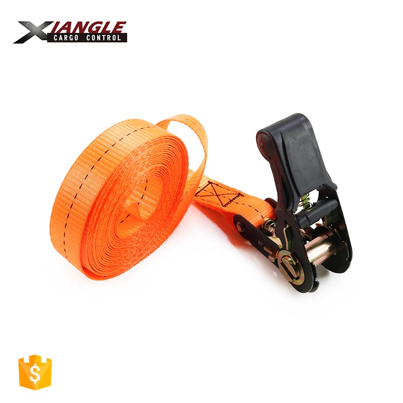 Heavy Duty 1''25mm 800kgs Cargo Transport Lashing Belt Mini Endless Ratchet Tie Down Strap with Rubber Handle