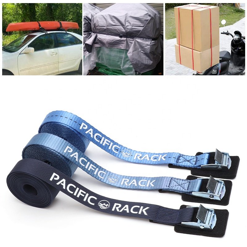 Custom logo cam buckle strap cargo lashing belt strap tie down strap for transport