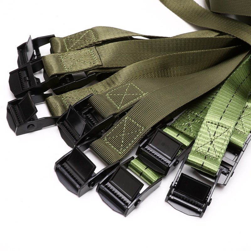 Custom logo cam buckle strap cargo lashing belt strap tie down strap for transport