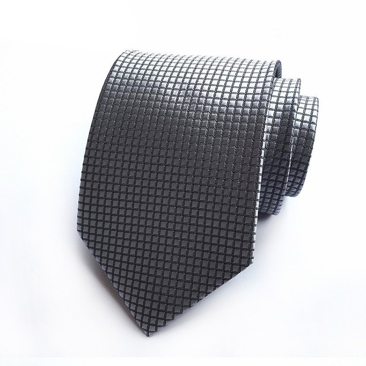 European Men Fashion New 8cm Tie Casual Polyester Stripe Black Neck Tie