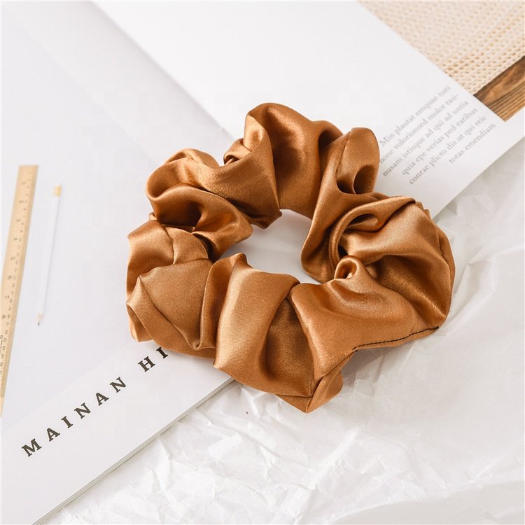 Gordon Ribbon Satin Scrunchies for Curly Hair Silk Scrunchie Satin Hair Accessories for Girls Scrunchy Hair