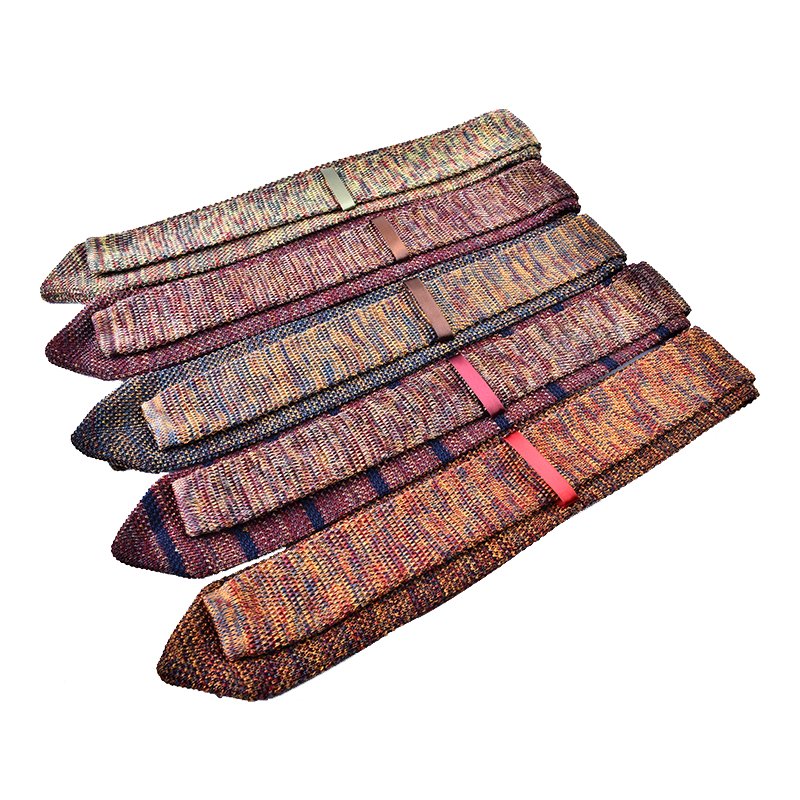 Polyester Man Tie With Arrow Head Knitted Design Available In Multiple Colors