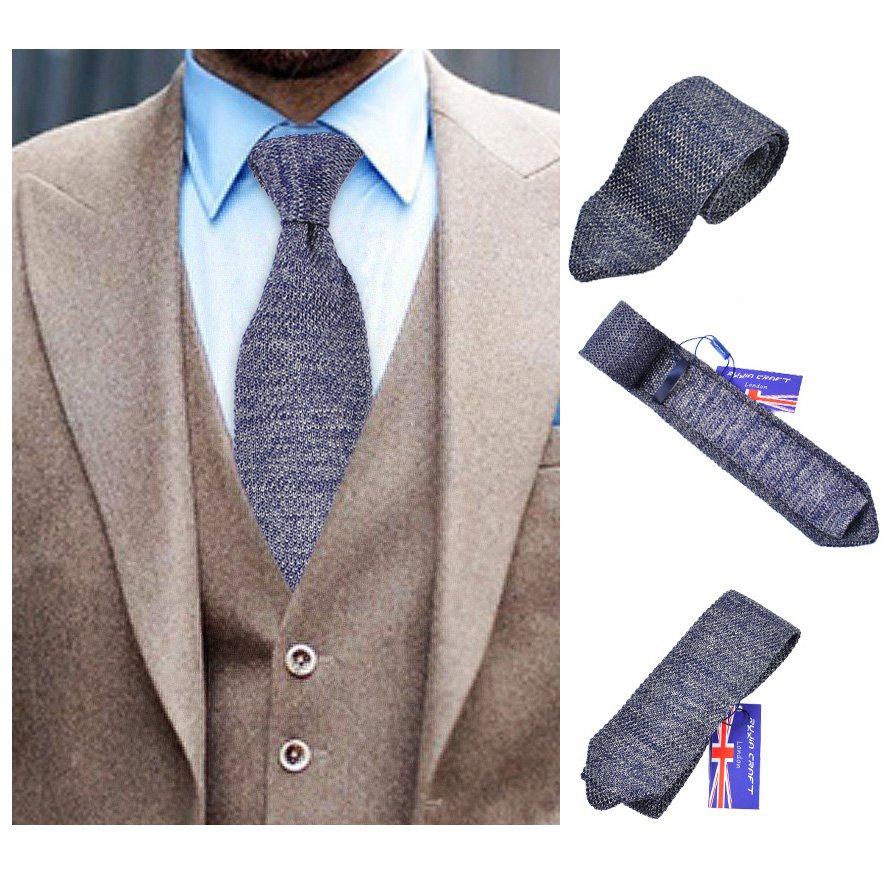 Polyester Man Tie With Arrow Head Knitted Design Available In Multiple Colors