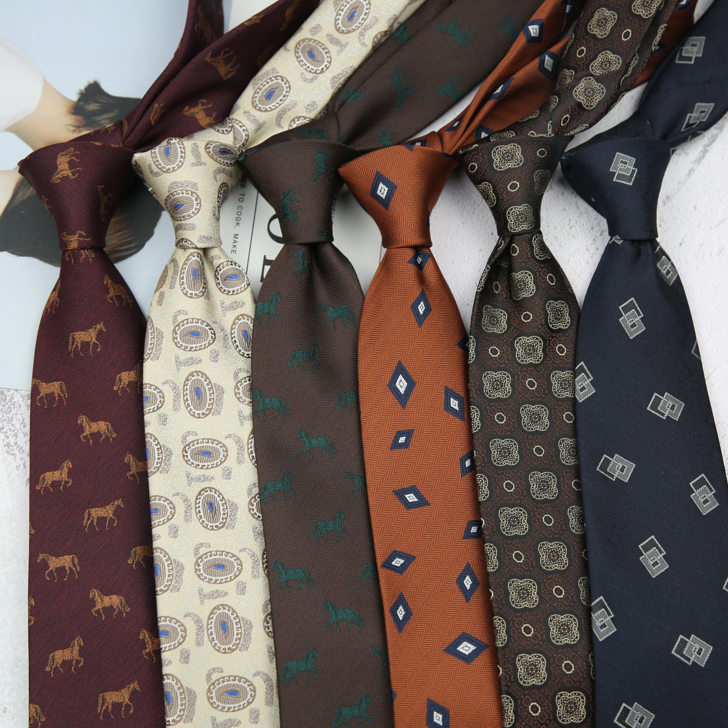 Vintage polka dot striped custom neck ties 8cm business casual suit youth fashion accessories neck ties for men business