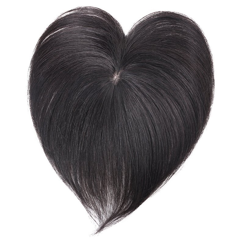HQ Clip in Hair Extensions High density Cover Grey Human Hair Cheapest Hand Tied Silk Toppers