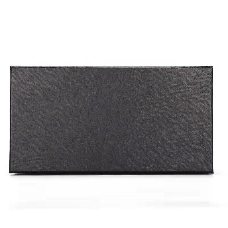 Black Rectangular wallet box ,up and down lid packing box for universal long wallet box
