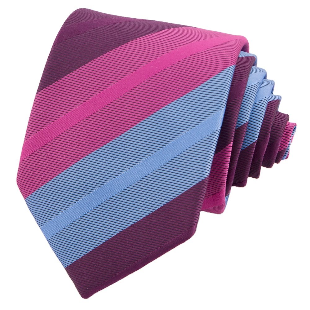 Manxiang Handmade Striped Microfiber Polyester Men's Wholesale Cheap Necktie