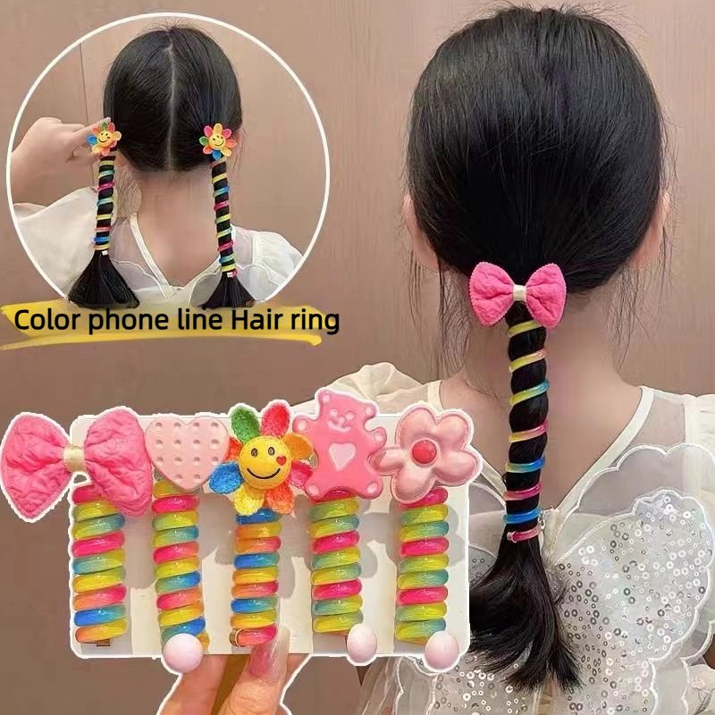 Fashion New Arrivals Korean style bundled hair phone line hair loop elasticity headband band ponytail durable Hair accessories
