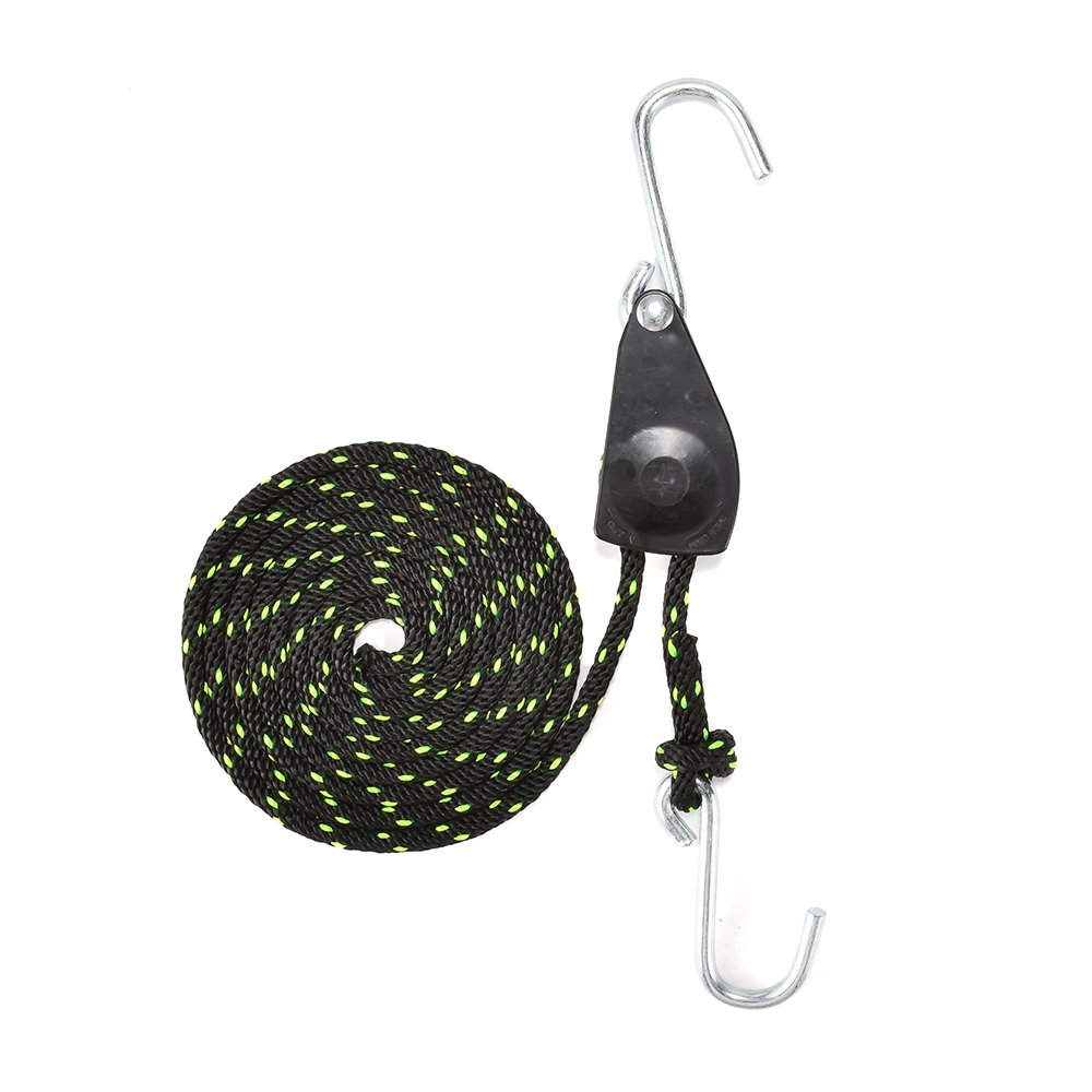 Oem Factory 1/4 Inch Outdoor Adjustable Hanging Rope Ratchet Tie Down Strap with Hooks