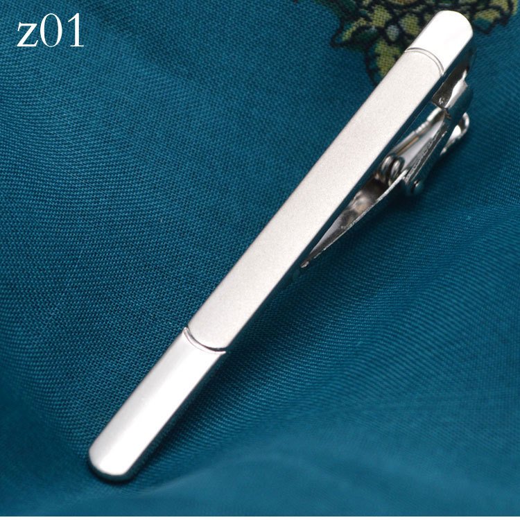 2024 classic model can be customized simple silver men's standard tie clip groom wedding metal tie clip business wholesale
